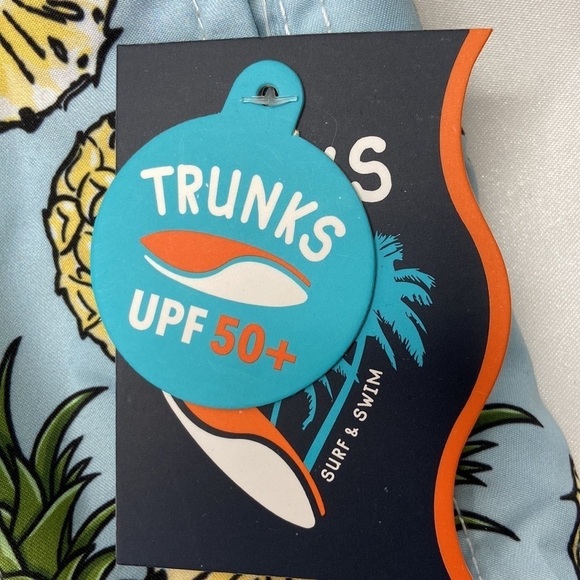 Trunks Surf & Swim Boys Pineapple with Sunglasses Print Swim Trunk Size XL 14/16 - Picture 8 of 10